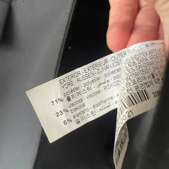 Zara Oversized Double Breasted  Blazer Jacket Black Size Small - Picture 10 of 10